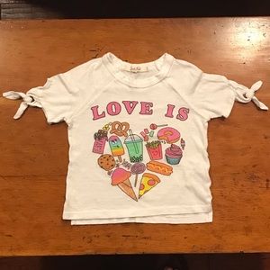 Junk food girls  “Love Is” t-shirt